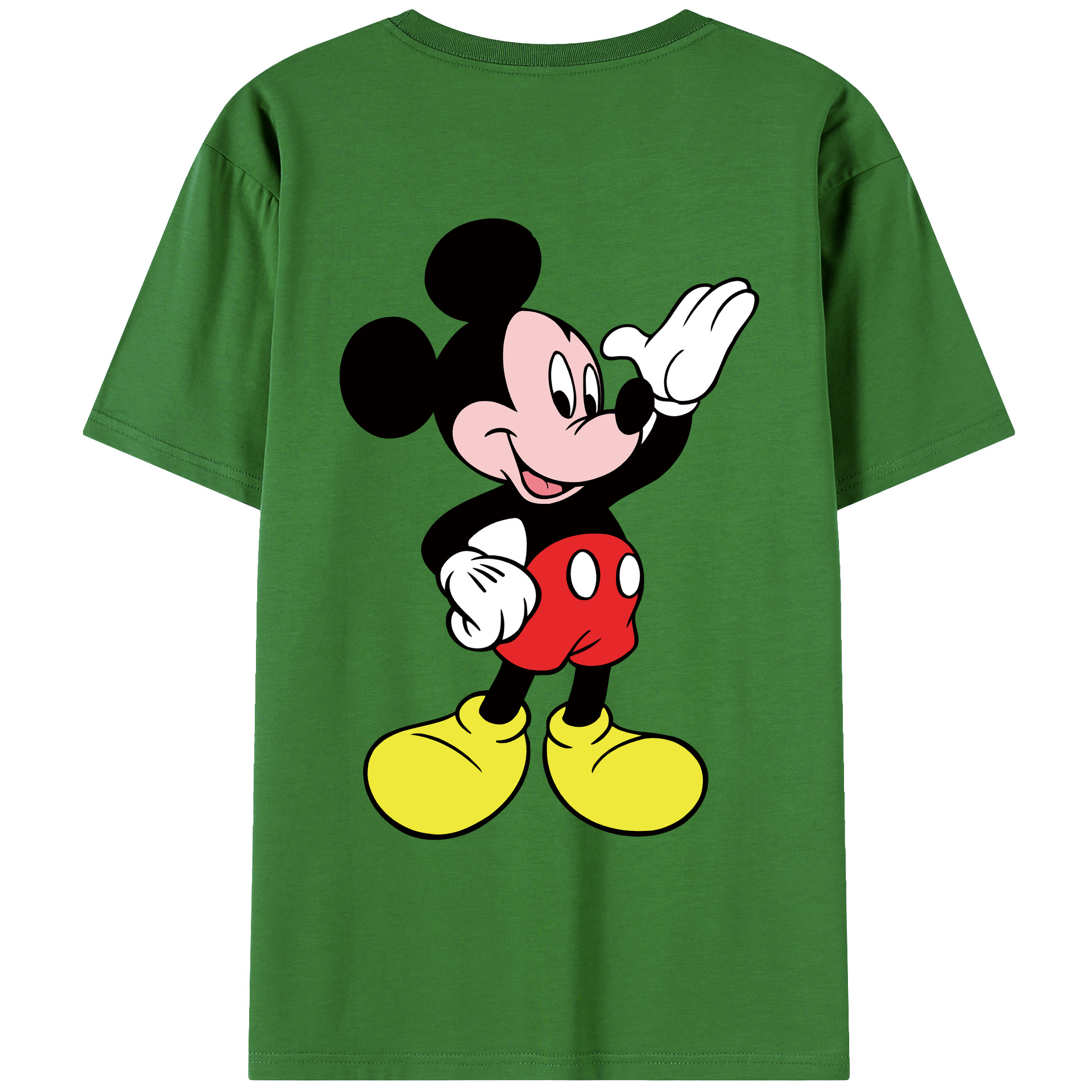 （画像用） ミッキーマウス Mickey Mouse レディース半袖Tシャツ(バックプリント)